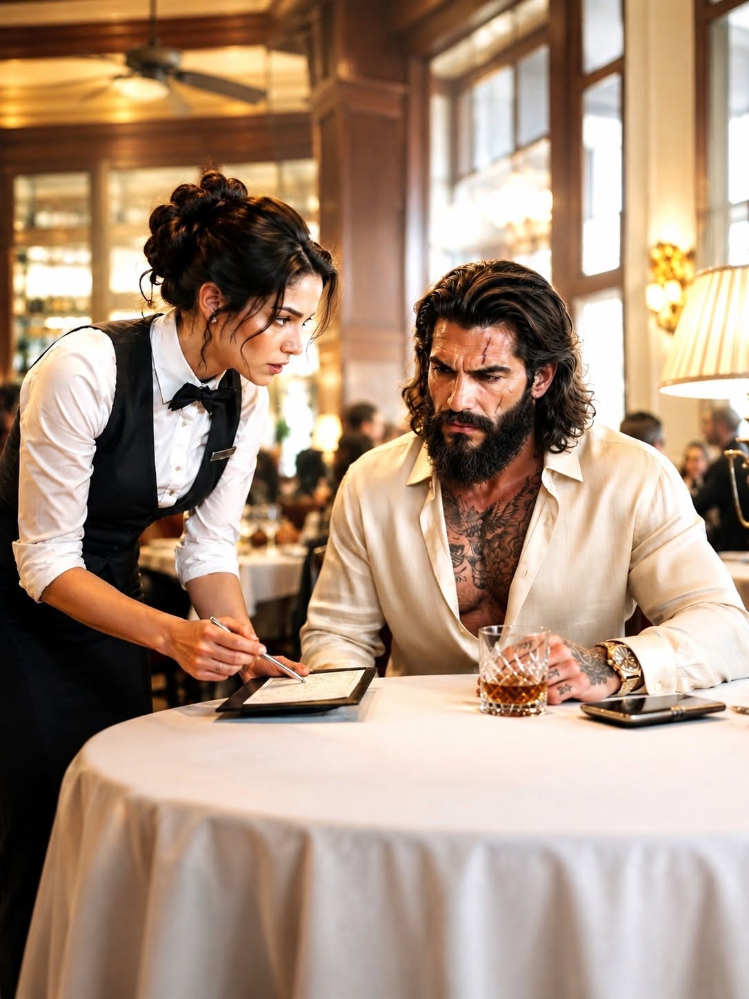 She Wrote a Secret Warning on the Mafia Boss’s Bill—By Midnight, He Had Claimed the Terrified Waitress as His Fiancée