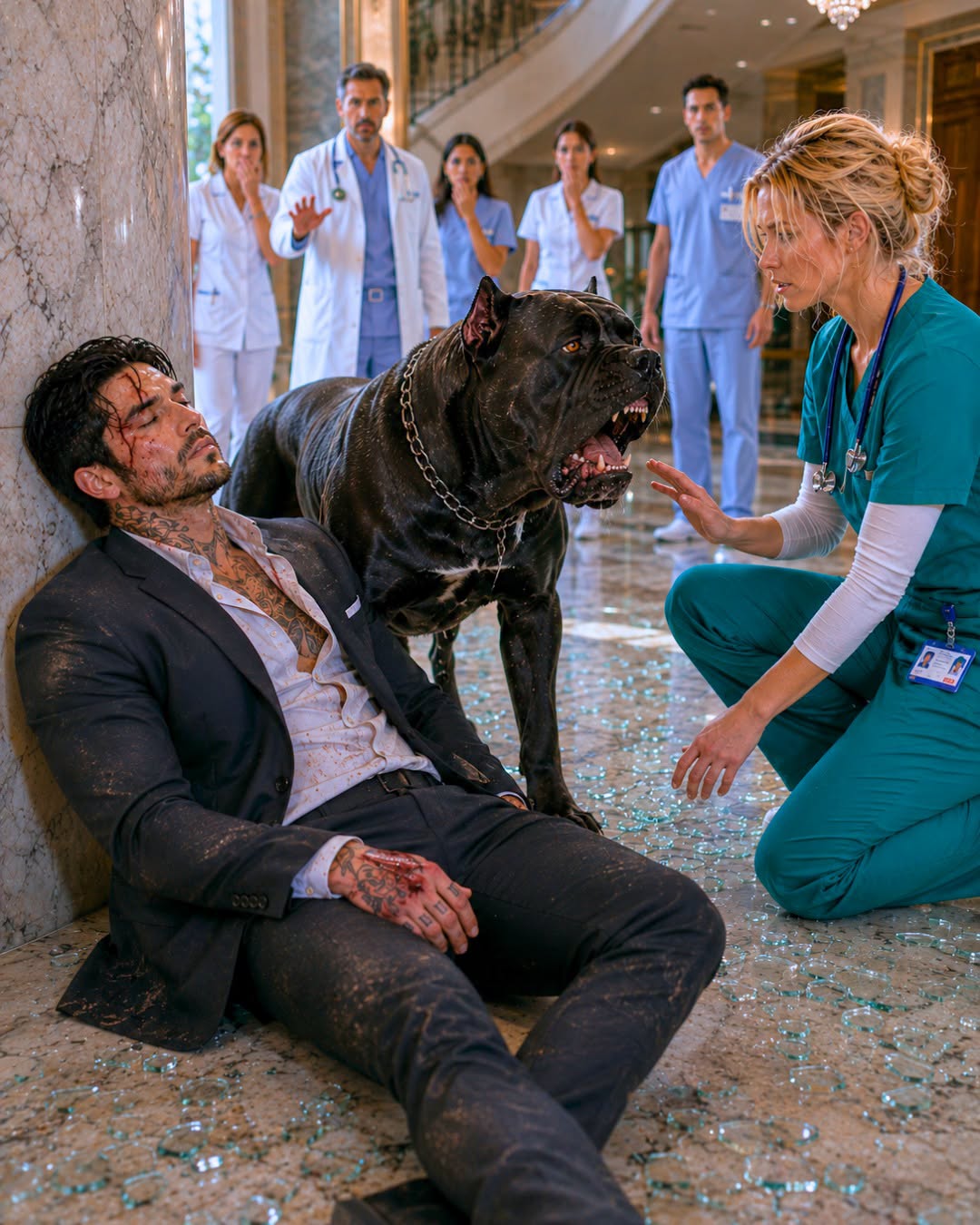 NO ONE COULD APPROACH THE DYING, UNCONSCIOUS MAFIA BOSS — UNTIL HIS DESPERATE GUARD DOG PICKED A POOR NURSE...