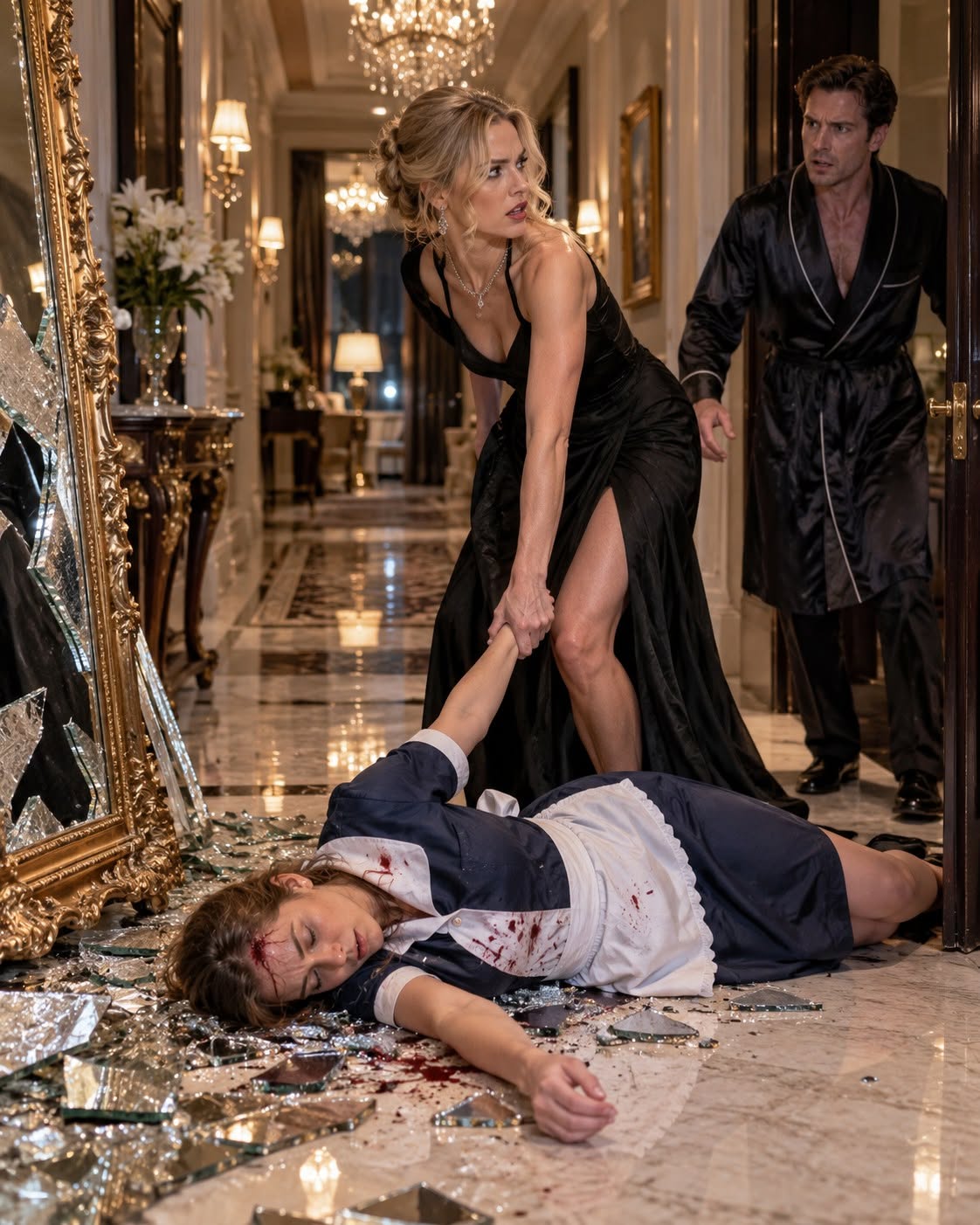 The billionaire awoke in the middle of the night… only to catch his fiancée dragging an unconscious maid down the hall.