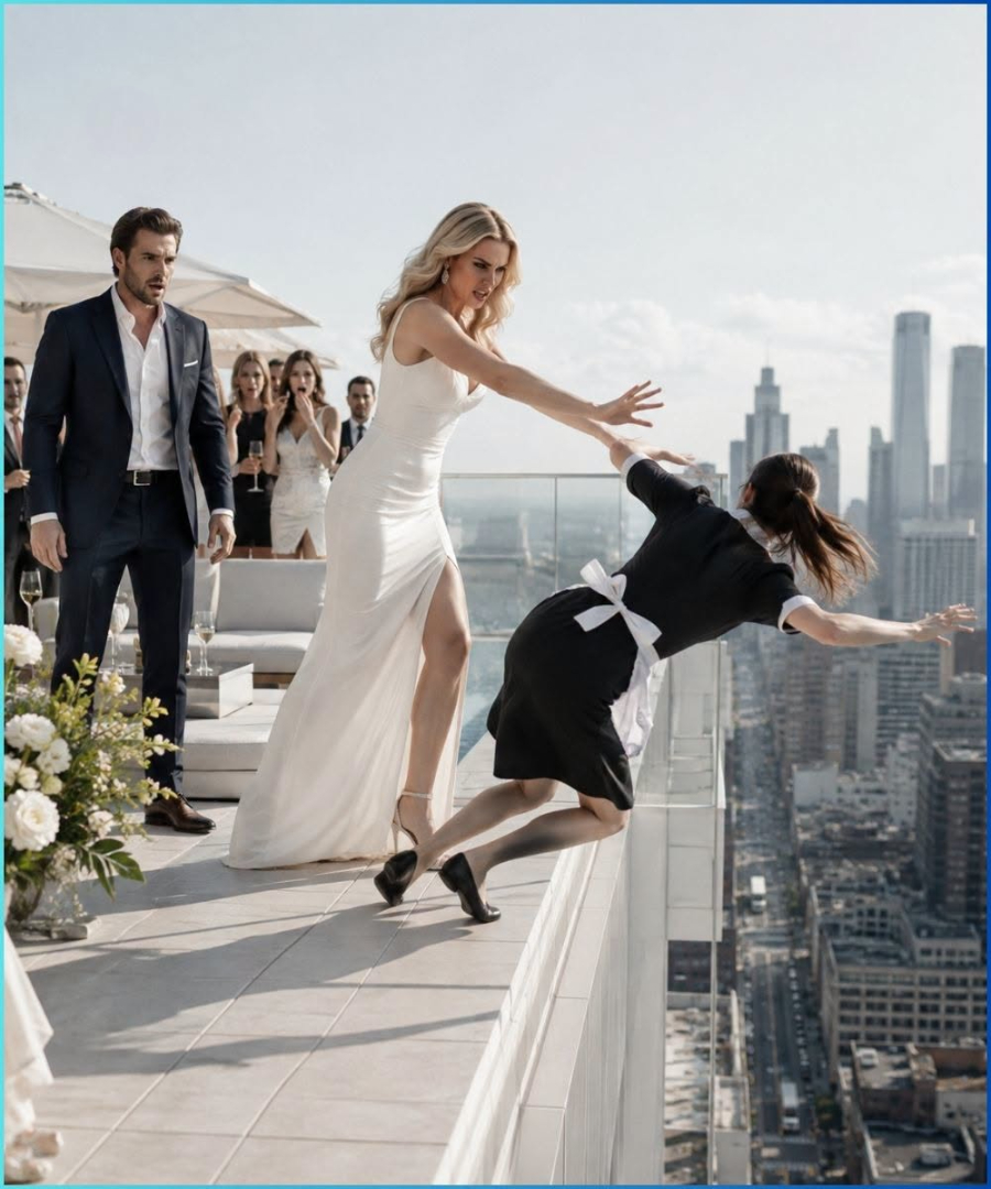 The Billionaire Watched His Fiancée Push the Maid Off His Rooftop, but the Secret He Learned at the Hospital Changed Everything