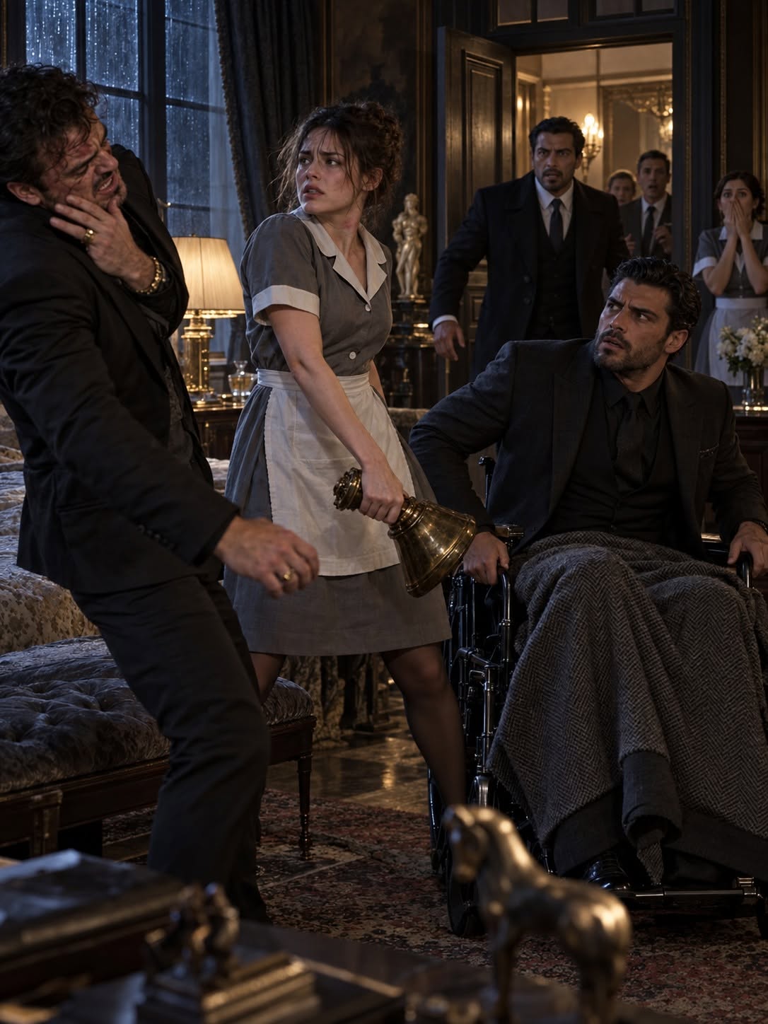 The Mafia Boss Pretended He Was Paralyzed to Expose His Fiancée’s Betrayal—But When His Quiet Maid Defended Him Against His Own Capo, He Realized the One Woman Everyone Ignored Was the Only Person in His Estate Who Couldn’t Be Bought