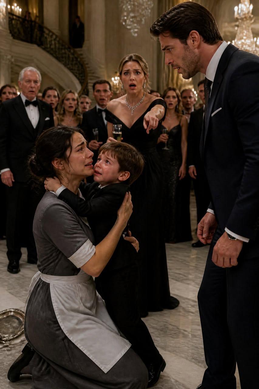 The mansion fell silent the moment the little boy appeared. Only three years old, dressed in a tiny black suit, he slipped free from the nanny’s hand and ran across the marble floor as fast as his small legs could carry him. “Mommy!” His voice echoed through the grand hall. Guests turned.