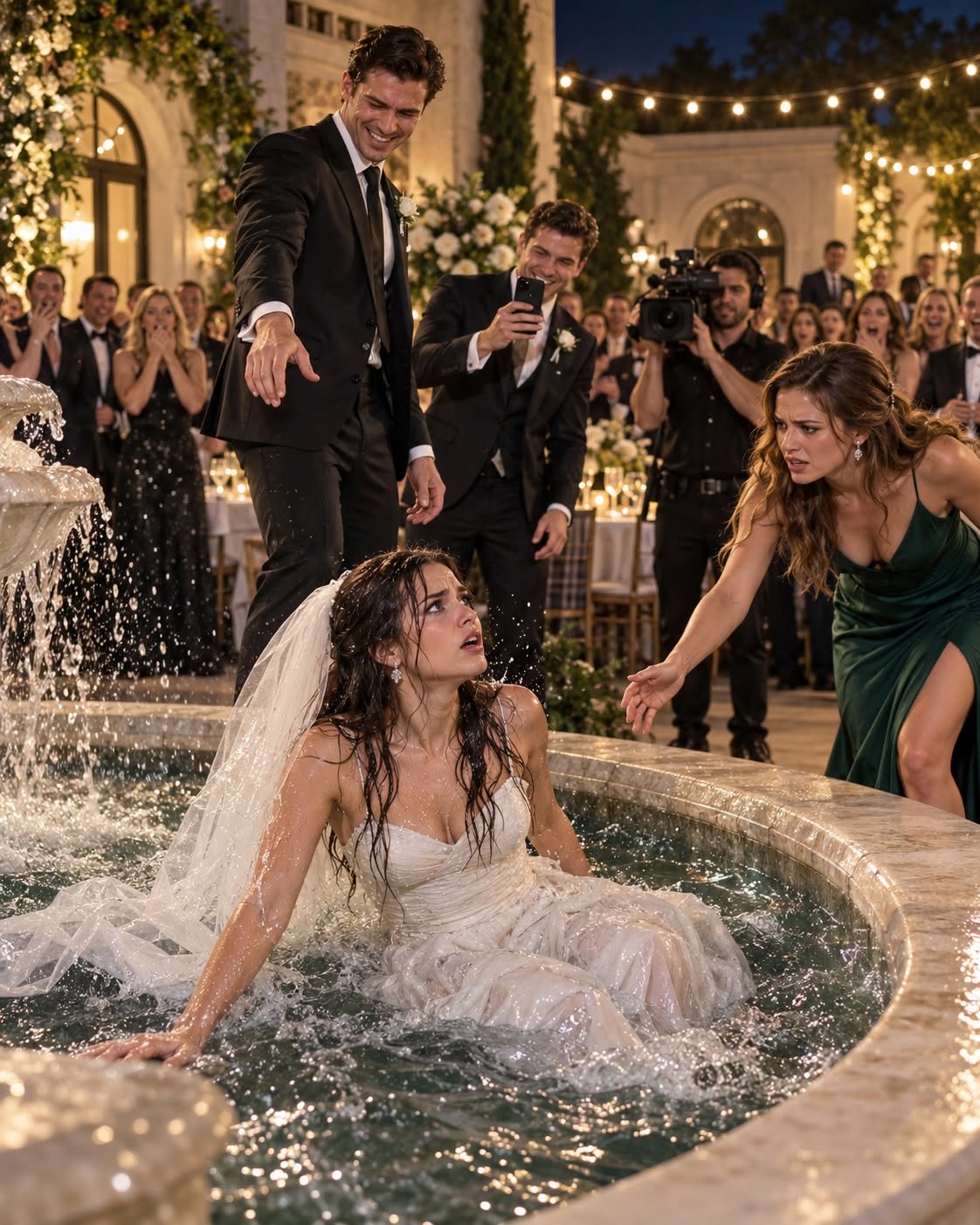 "My husband pushed me into the fountain at our wedding and called it a joke—until I discovered the humiliation had been planned three months before I ever said “I do.” "