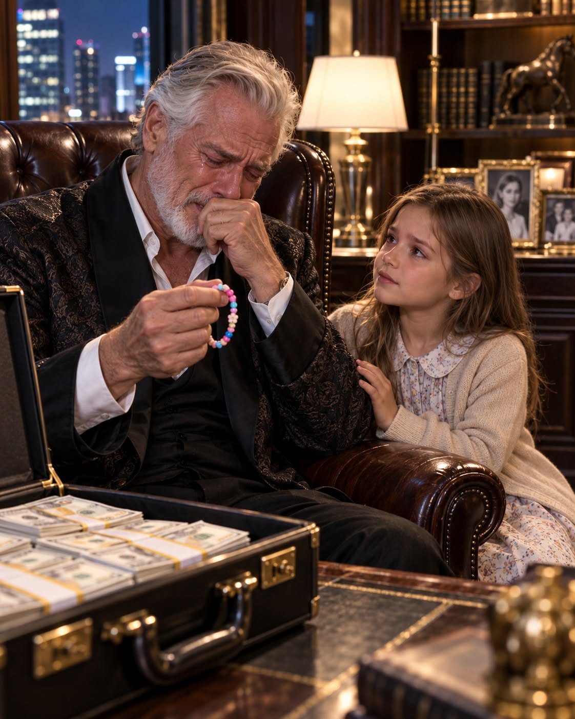 I left $100,000 beside my chair and pretended to sleep because I wanted to prove a poor seven-year-old girl would steal from me. She never touched a dollar. Instead, she slipped something into my hand that made a seventy-four-year-old mafia boss lock his study door and cry until morning.