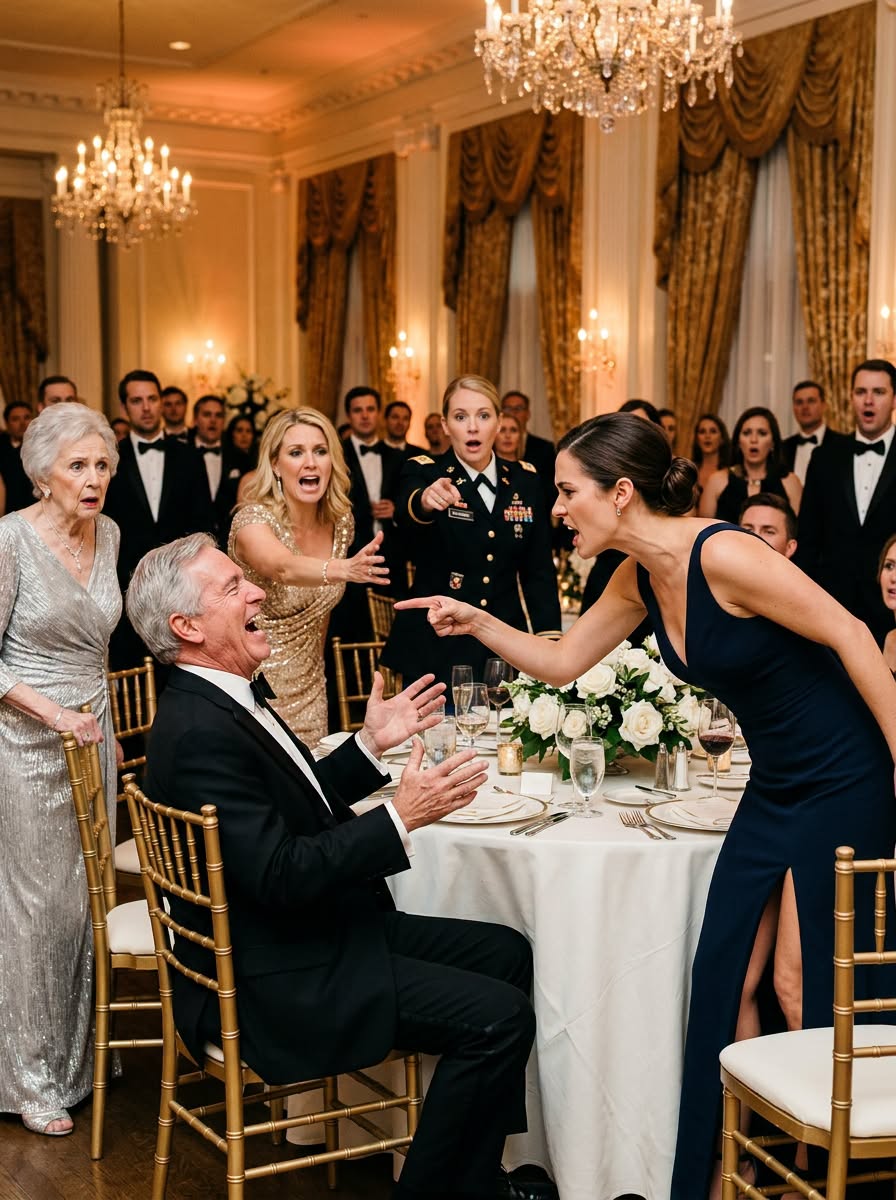 I had secretly paid off my parents’ debts, but at the VIP dinner, they proudly humiliated me in front of everyone. “Every family has one failure,” my father smirked. My mother laughed and called me “a filthy janitor.” Then a Navy admiral suddenly dropped her silver fork, turned toward them, and said, “What did you just call this major?”