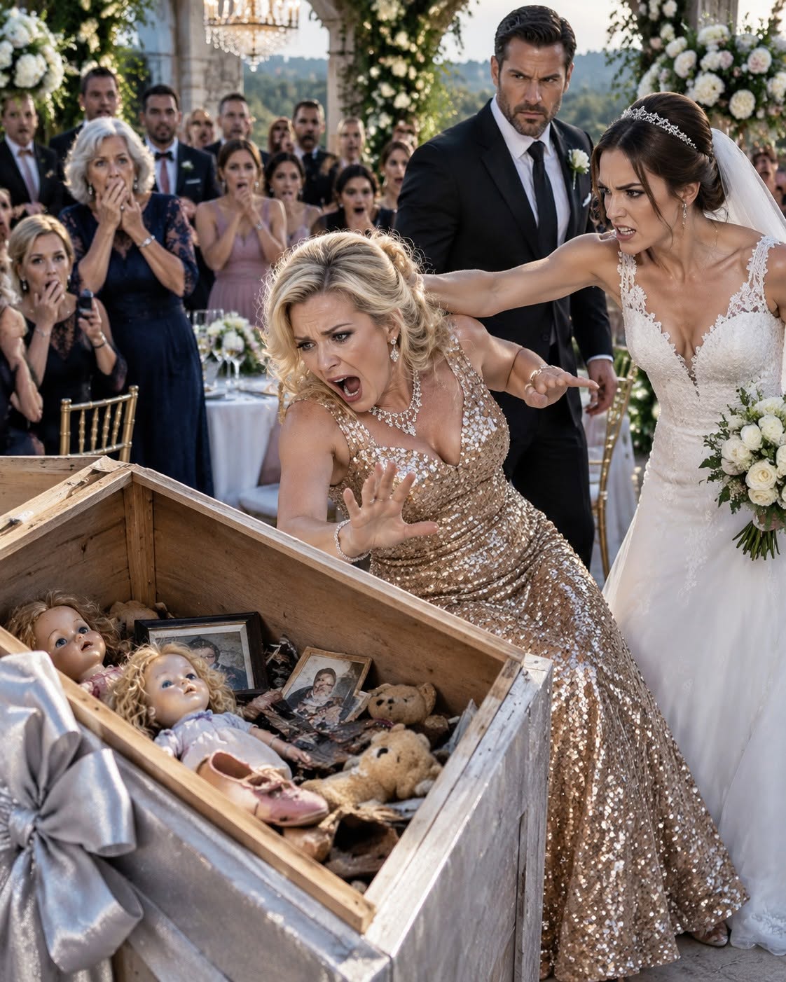 My wife left me with our six daughters for a wealthy man — 15 years later, she showed up at our oldest daughter's wedding, but what our daughter did in front of all 150 guests shocked everyone.