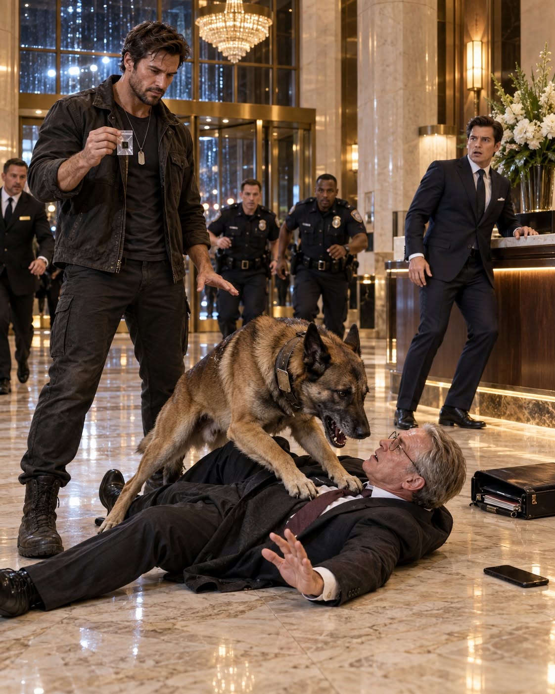 The billionaire kicked my dog outside his luxury hotel because he thought we were homeless, harmless, and too insignificant to matter. He had no idea the aging Belgian Malinois beside me had once dragged wounded men through gunfire, or that I had spent eight years trying to forget the operation that nearly killed us both. Ranger had gray around his muzzle, scars beneath his coat, and a faded military collar most people never noticed. But when Ethan Caldwell's polished shoe struck his ribs that freezing night in Richmond, every memory I had buried came rushing back.