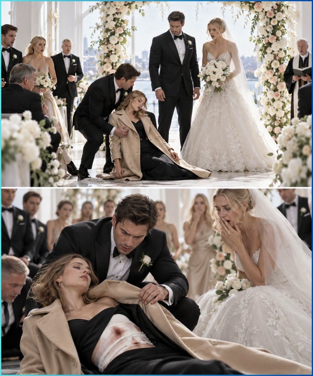 She collapsed at the mafia boss’s wedding, and what he saw beneath her coat stopped the ceremony cold