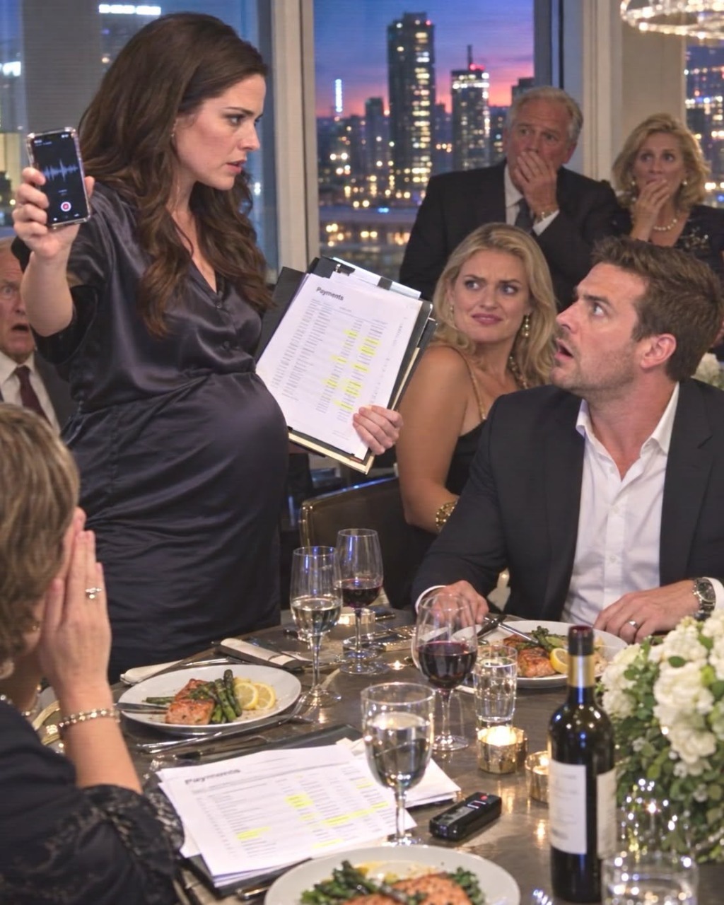 My husband asked for a divorce at the family dinner I cooked while secretly two months pregnant—and his sister smiled over a plate I paid for.