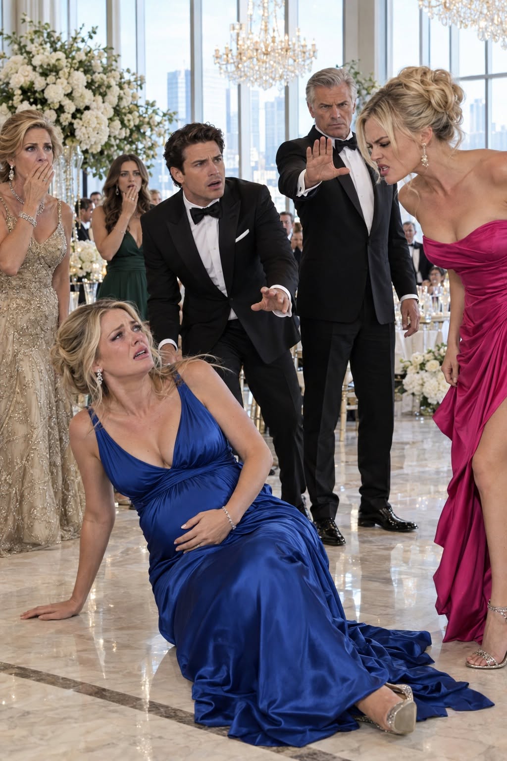 She Kicked the CEO’s Pregnant Wife in Front of 600 Guests—Then the Oldest Billionaire in the Room Stood Up