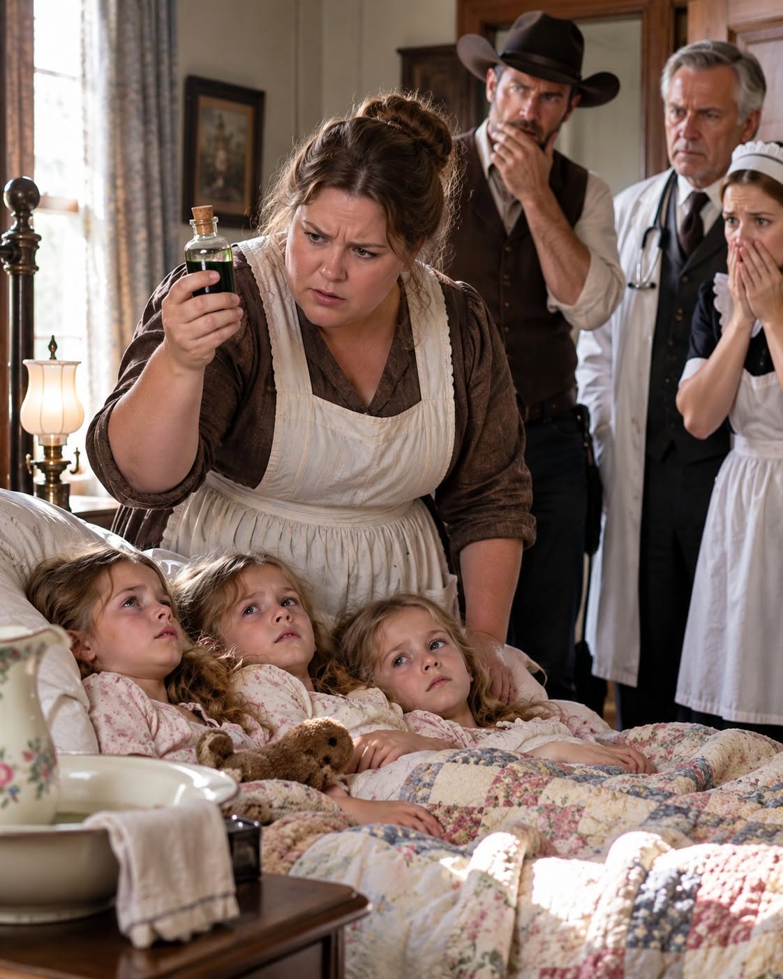 Doctors Said the Cowboy’s Triplets Had “Cancer” — But the Housemaid Everyone Mocked Exposed the Lie That Was Killing Them