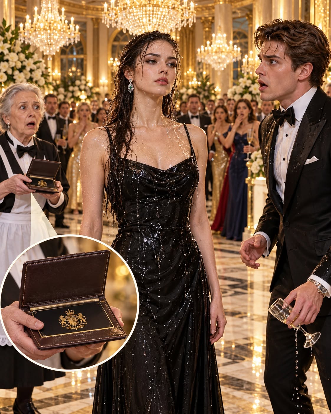 He poured champagne over my head in front of New York’s richest families—then went completely silent when he discovered who I was.