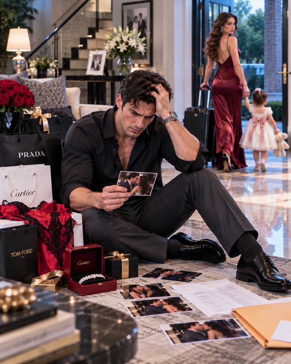 I came home carrying a diamond bracelet and expensive lingerie for my mistress—only to discover my wife had taken our three-month-old daughter and left me with an envelope that exposed everything.