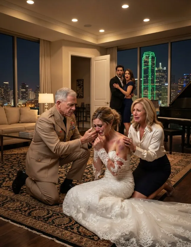 "At three o'clock in the morning, a frantic knock came at my door. It was my daughter, still wearing the wedding dress I had lovingly zipped up just hours before. Now, the gown was torn, stained with blood, and clinging to her badly bruised body. Before she collapsed into my arms, she managed to whisper, 'Mom... my mother-in-law did this because I wouldn't sign over my condo.' In that exact second, I knew someone was about to pay a terrible price.