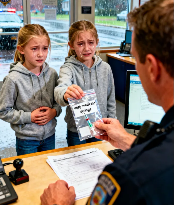 “Daddy put something inside my sister’s belly,” a seven-year-old girl told the desk officer. Then she clarified, “He made her swallow it and said not to tell.” Her twin curled around her stomach while the first girl produced an empty medicine syringe hidden inside her shoe. The officer called an ambulance and entered the pharmacy code into his computer. When their father’s name appeared as the prescriber, he quietly locked the station doors.
