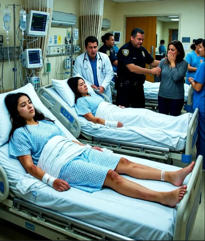 My stepfather used to beat my twin sister and me every day, because watching us live in fear gave him pleasure. One night, after leaving us unconscious, he dragged us to the emergency room while my mother whispered repeatedly: "They fell down the stairs." But the doctor saw the identical bruises on our bodies, locked the cubicle door, and ordered the security guard: "Call 911. Right now."