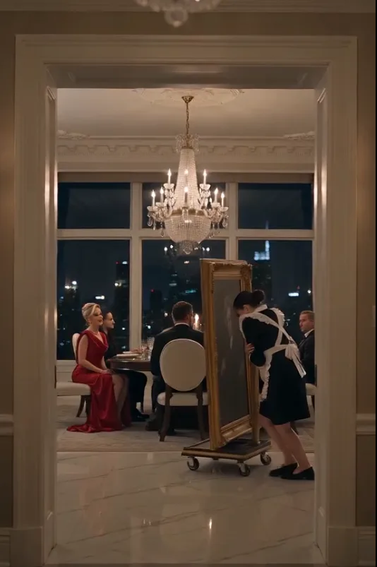 "THE MAFIA BOSS WATCHED ME STRUGGLE TO ROLL A MASSIVE WEDDING PORTRAIT INTO HIS ENGAGEMENT DINNER—THEN HIS FIANCÉE SAID, “SHE HURT HER SHOULDER IN THE CARRIAGE HOUSE,” BEFORE HE EVEN ASKED WHY I COULDN’T LIFT MY ARM.