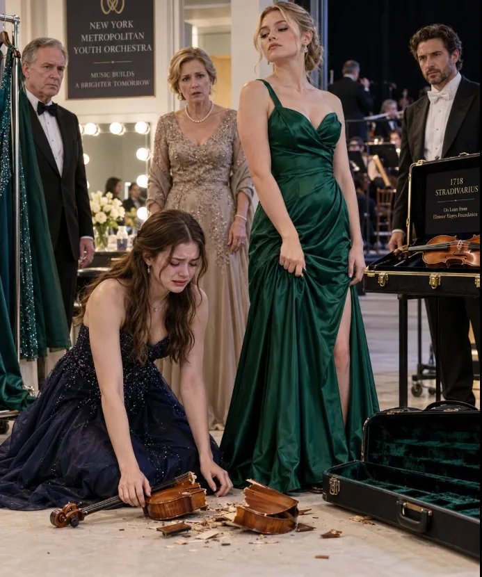 MY SISTER SNAPPED MY VIOLIN IN HALF BEFORE THE BIGGEST PERFORMANCE OF MY LIFE—BECAUSE I REFUSED TO GIVE HER MY NEW DRESS. SHE THOUGHT SHE'D ENDED MY FUTURE... 20 MINUTES LATER, SHE WAS BEGGING ME TO SAVE HERS.