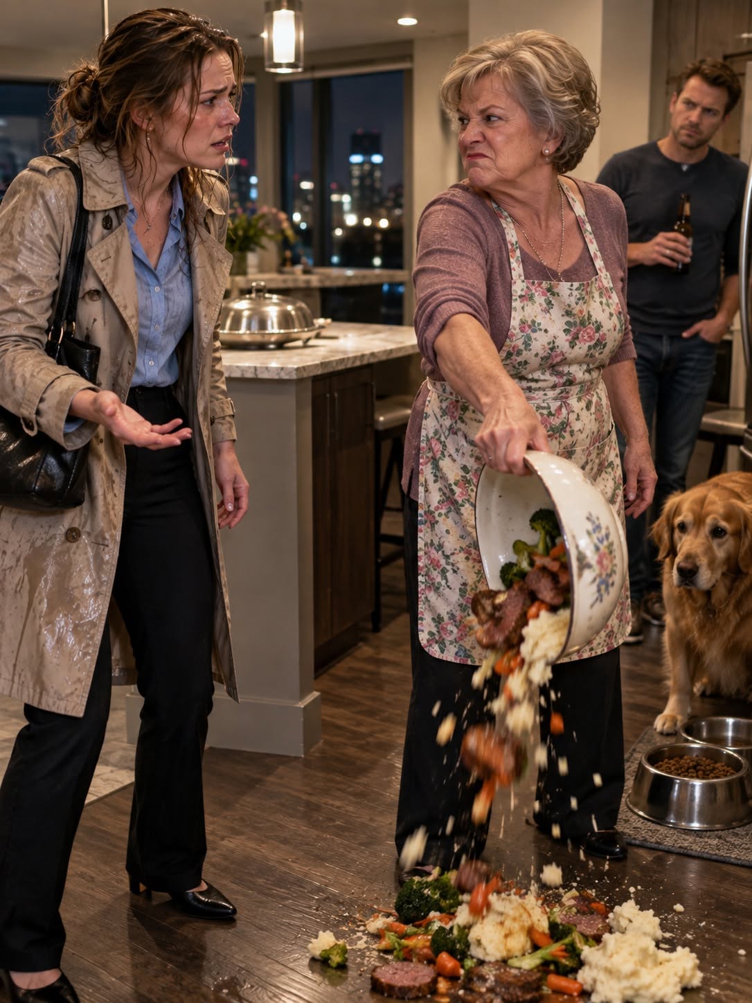 My mother-in-law fed my dinner to the dog and called me a freeloader after a fourteen-hour workday. My husband told me to order takeout. I pulled up the deed to the condo I’d bought before we met, opened the front door, and told all three of them to pack their bags...