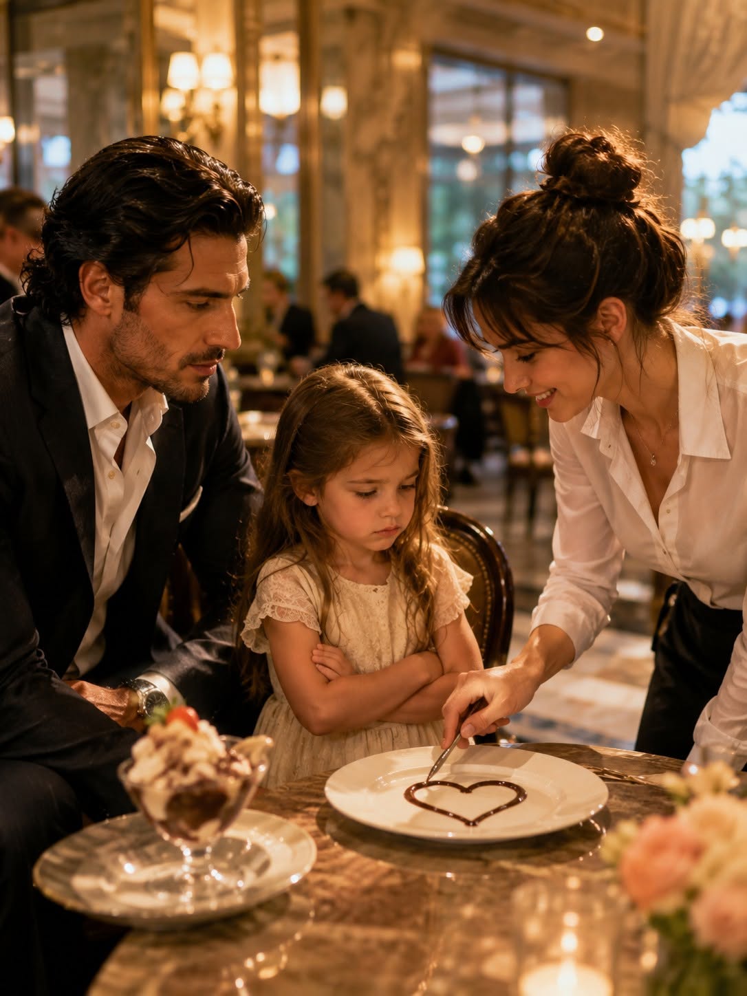The Mafia Boss’s Daughter Hadn’t Spoken in Three Years—Until a Waitress Drew One Chocolate Heart and Uncovered the Secret That Killed Her Mother