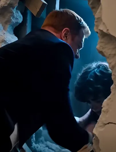 The woman in the blue dress screamed, “STOP!” when the wall cracked open—but her panic only made him realize there was something she desperately wanted to hide.
