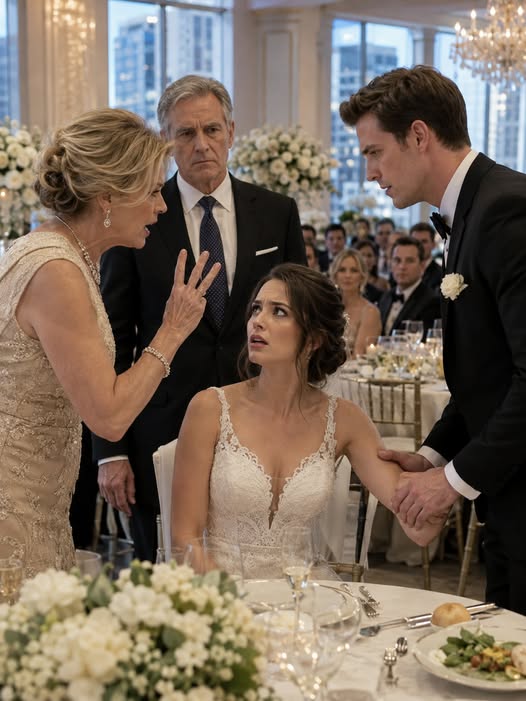 At Our Wedding Banquet, My Mother-in-Law Gave Me 3 Rules: Hand Over My Income, Put Everything in Her Son’s Name, and Serve His Family. My Husband Told Me Not to “Make a Scene.” I Took Off My Ring… Just as His Boss Walked Straight Toward My Father.