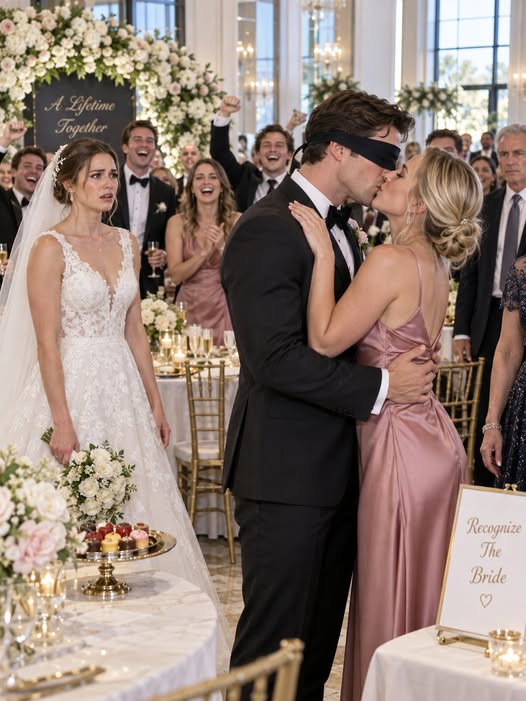 On our wedding night, my husband’s friends suggested a game called “Recognize the Bride.” Blindfolded, he walked right past me, took my bridesmaid’s hand, and said, “This is my wife.” Then he kissed her in front of more than thirty guests. I didn’t argue. I pulled out my phone, because one recording was about to prove that none of it had been a mistake.