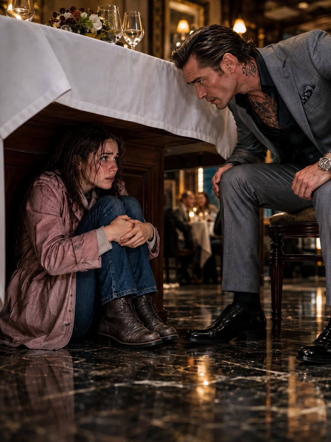 She Hid Under the Mafia Boss’s Table to Escape Her Ex—Three Days Later, Her Name Appeared on a Shipment That Could Destroy Them Both
