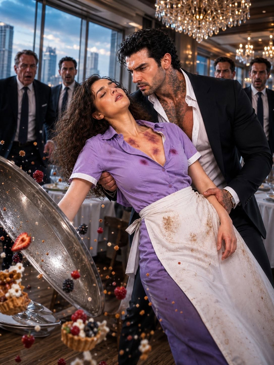 The Poor Waitress Collapsed Before the Mafia Boss, but Her Bruises Exposed the Ledger His Own Family Had Buried