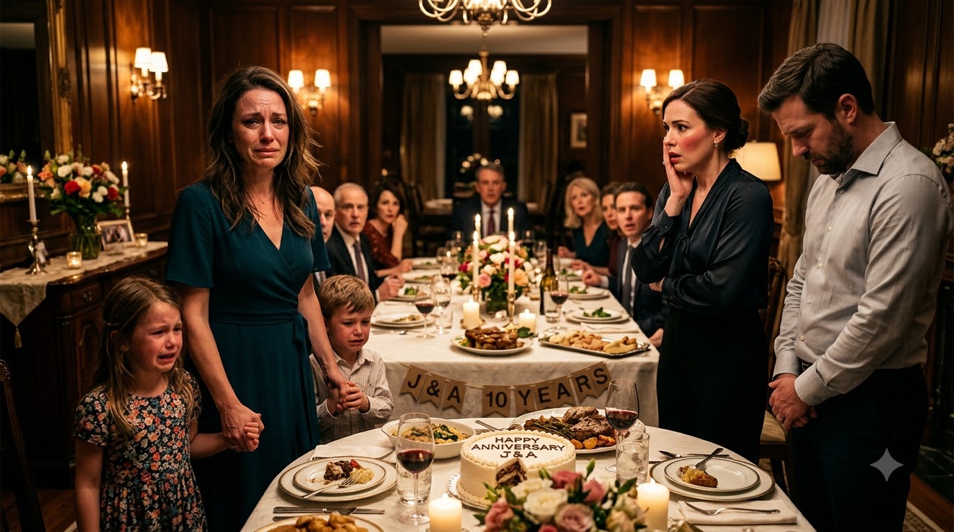 My sister-in-law slapped me at my own anniversary dinner—and my husband only found his courage after I finally fought back. 💥
