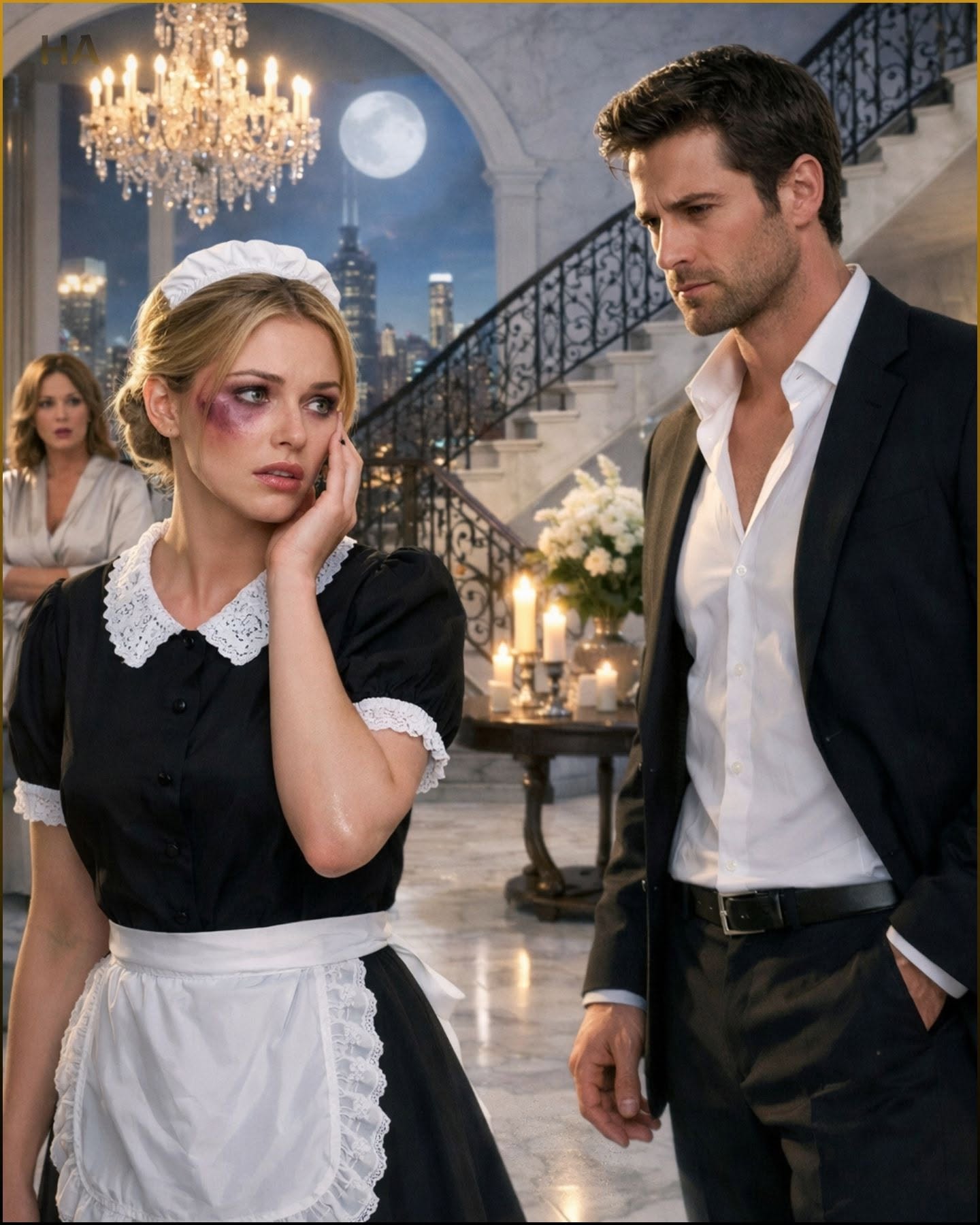 She takes a job as a maid for her mother at a mafia boss's mansion in Chicago—at midnight, the boss discovers a secret about her body that makes him unable to take his eyes off her