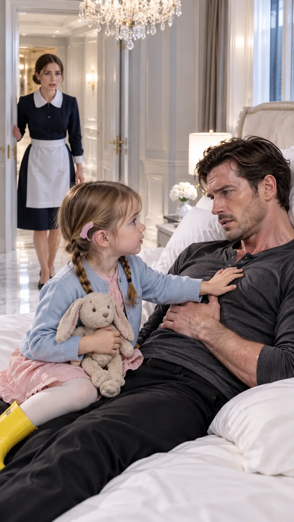 My deaf four-year-old daughter walked into the dying mafia boss’s forbidden bedroom and gave him her hearing device—then innocently exposed the man who had been poisoning him.