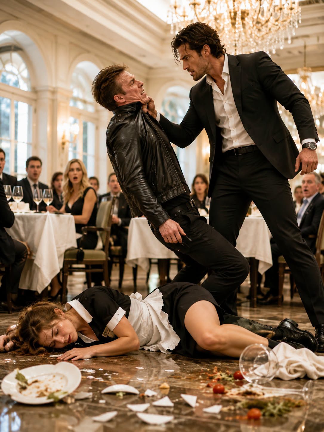 HE KNOCKED A WAITRESS UNCONSCIOUS IN FRONT OF THE WHOLE DINER—THEN THE BELL ABOVE THE DOOR RANG, AND THE MAFIA BOSS WHO OWNED THE PLACE WALKED IN.