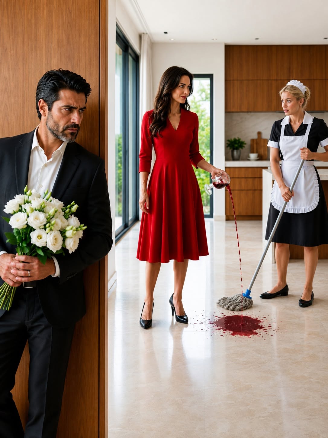 He Came Home Early and Found His Fiancée Humiliating the Housekeeper—Then the Mafia Boss Put His Ring on the Woman She Called “Just Staff”