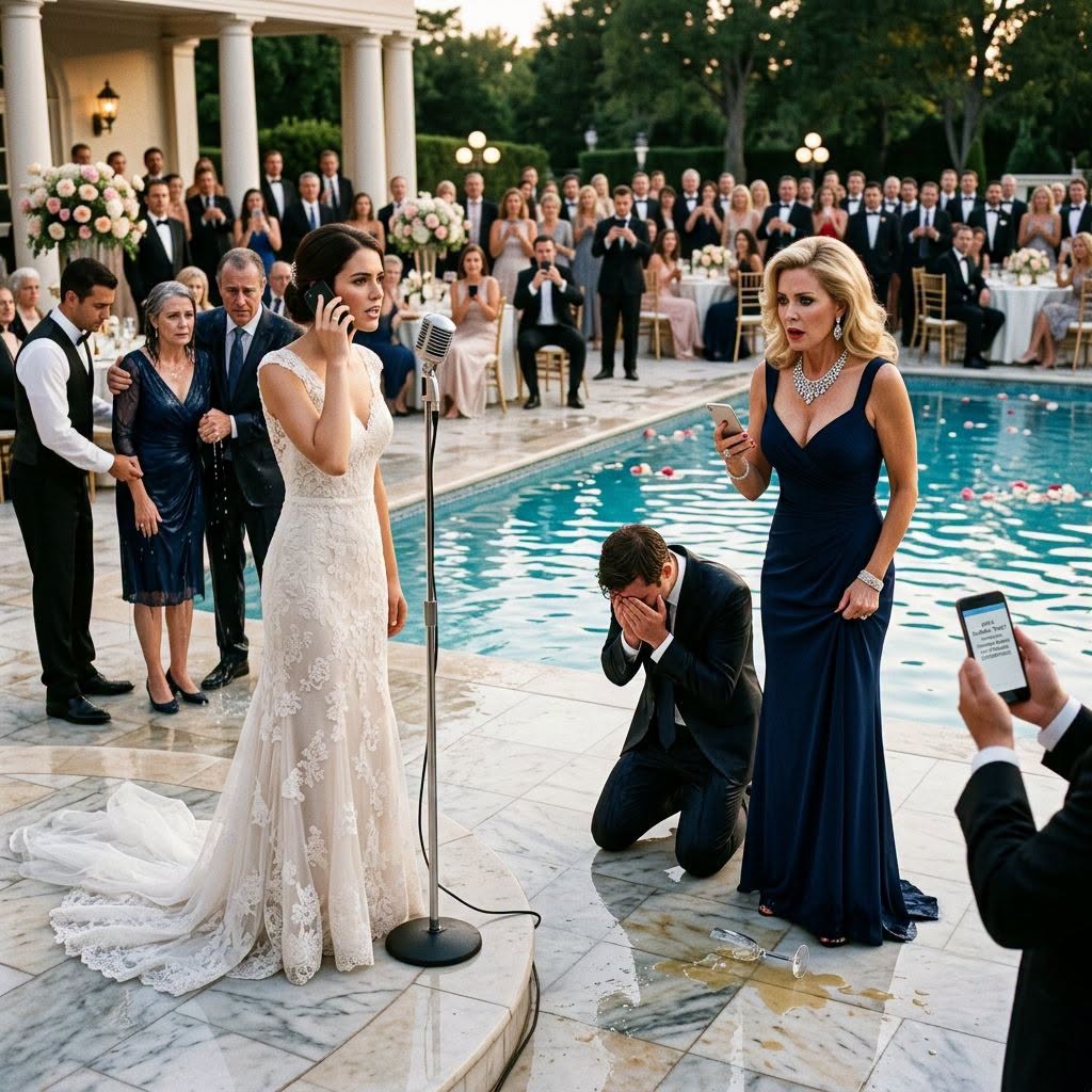 My Fiancé Watched His Mother Push My Parents Into the Pool and Said, “Don’t Make This Worse”—So I Walked to the Microphone, Ended Our Wedding, and Revealed the Secret That Made His Entire Family Turn Pale.