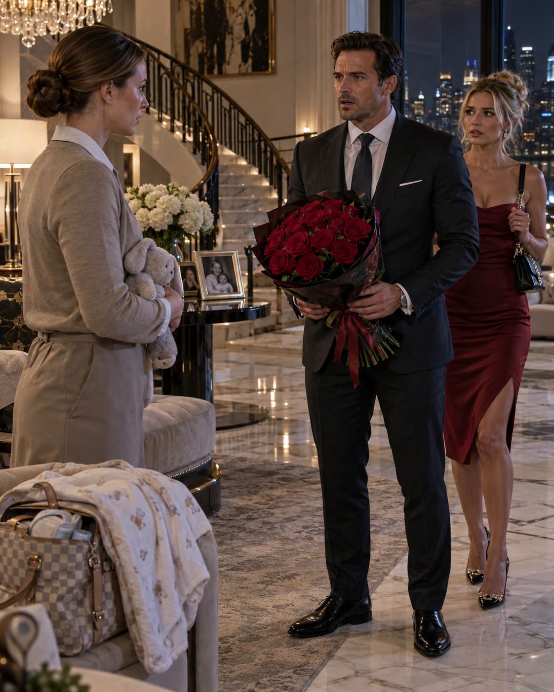 After a Trip With His Mistress, He Brought His Postpartum Wife Roses—Nanny: “She Left 16 Days Ago.”