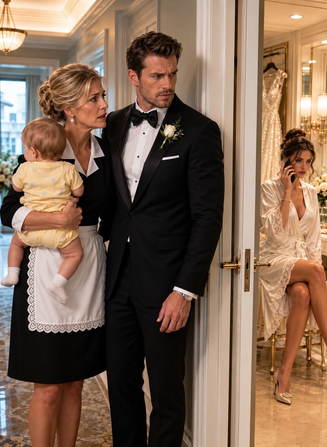 Ninety minutes before my wedding, my son’s nanny grabbed my arm and whispered, “Don’t go downstairs yet. You need to hear this.”