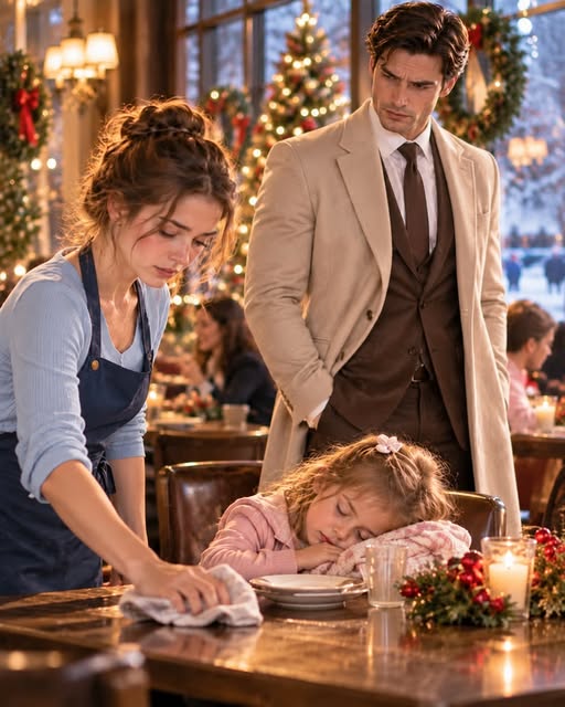 Poor Mom Works Christmas Eve As Her Daughter Sleeps — Until A Billionaire Walks In