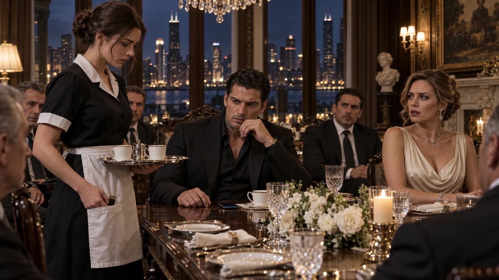 THE MAFIA BOSS’S FIANCÉE CALLED ME “A WOMAN WHO SCRUBS FLOORS” AFTER I SAID THE RECORDING PROVING HIS BROTHER BETRAYED HIM WAS FAKE—THEN I ASKED HIM TO PLAY THE LAST SIX SECONDS AGAIN, AND THE SMILE DISAPPEARED FROM HER FACE.  The private dining room went silent.
