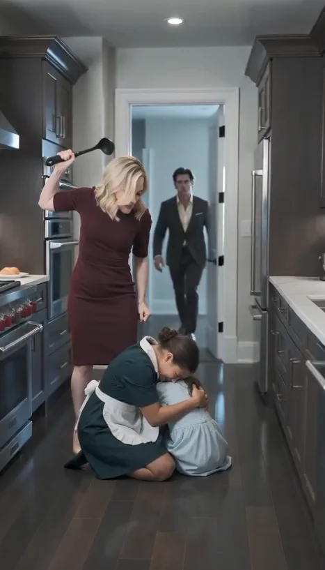 The Maid Shielded Her Littles Girl From His Fiancée’s Blow—Then the Child Looked at the Millionaire and Whispered, “Daddy…”