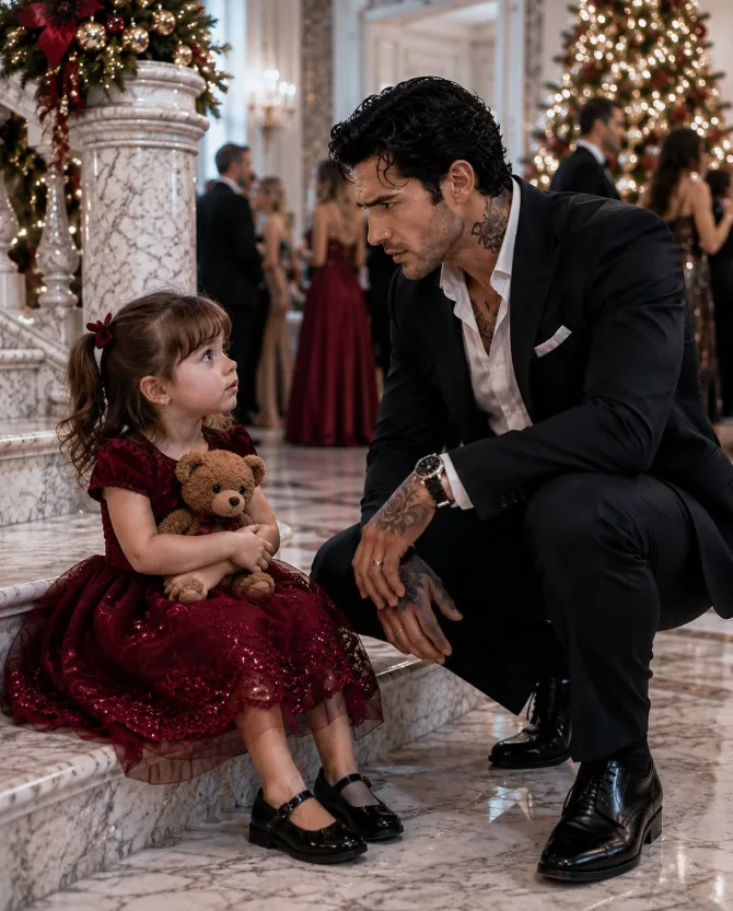 ON CHRISTMAS EVE, DOMINIC MORETTI EXPECTED TO ANNOUNCE HIS ENGAGEMENT BENEATH A CHANDELIER WORTH MORE THAN MOST PEOPLE’S HOMES—INSTEAD, HE FOUND HIS THREE-YEAR-OLD DAUGHTER BENEATH THE STAIRCASE AND LEARNED HIS OWN FAMILY HAD ERASED HER MOTHER FROM HIS LIFE