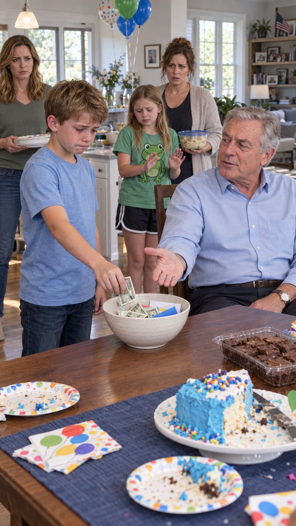"My dad made my eight-year-old son hand over all $300 of his birthday money to my niece because, as he calmly explained, “girls need more