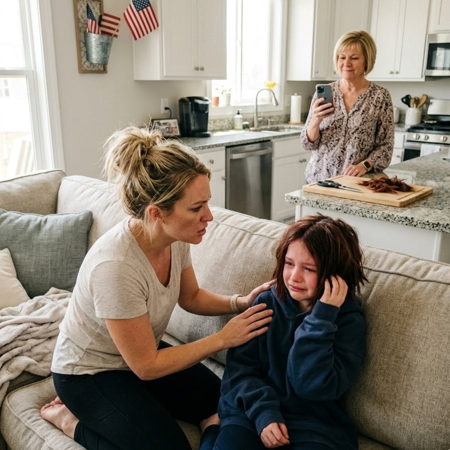 My mother-in-law gave permission to cut my 8-year-old’s hair for content. But Bella had been growing her hair for two years to donate it to kids with cancer