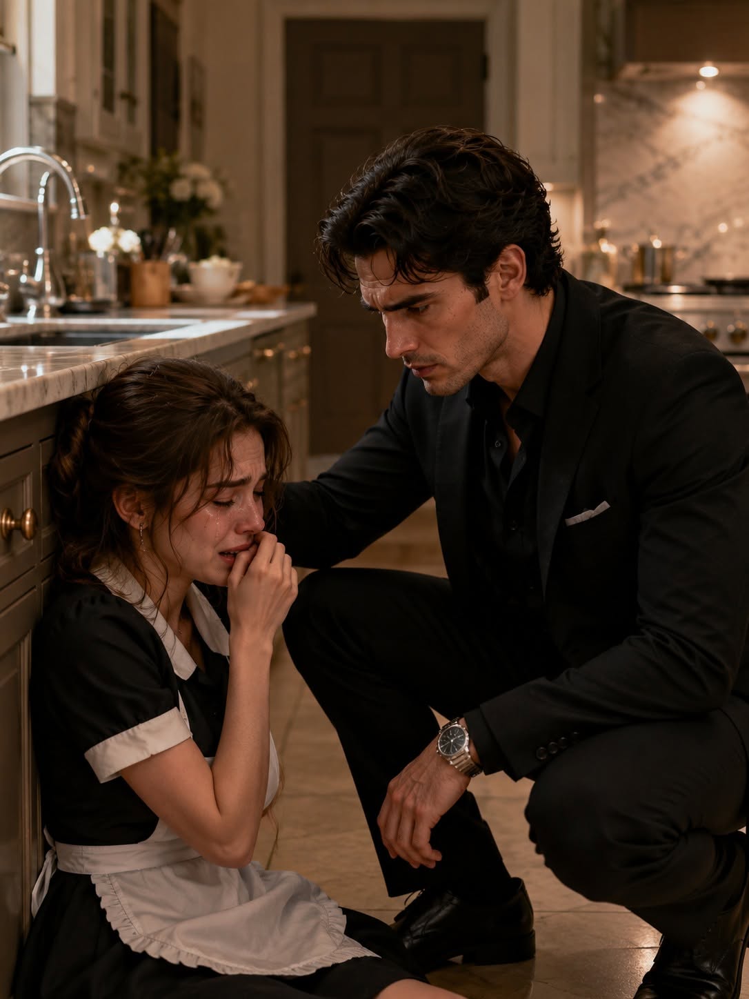 The Mafia Boss Caught His Maid Crying in the Kitchen—Then the Mafia Boss Locked the Door and Asked, “Who Hurt You?”