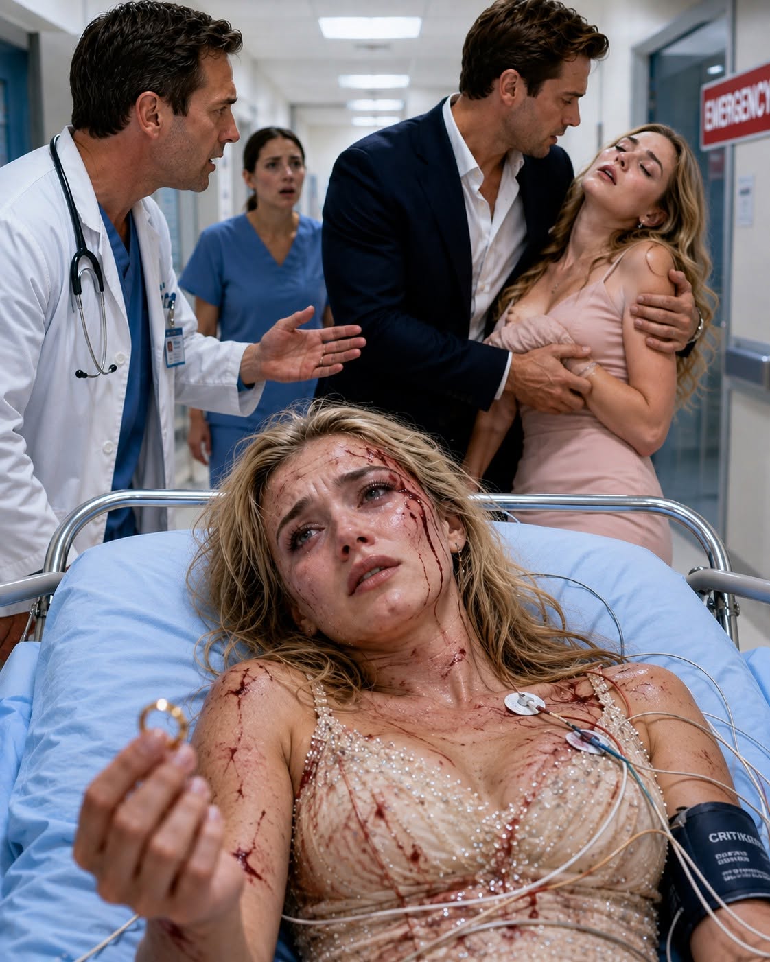 After the accident, the doctor said I needed urgent surgery, but my husband held another woman’s hand and muttered, “she’s always been fragile.”