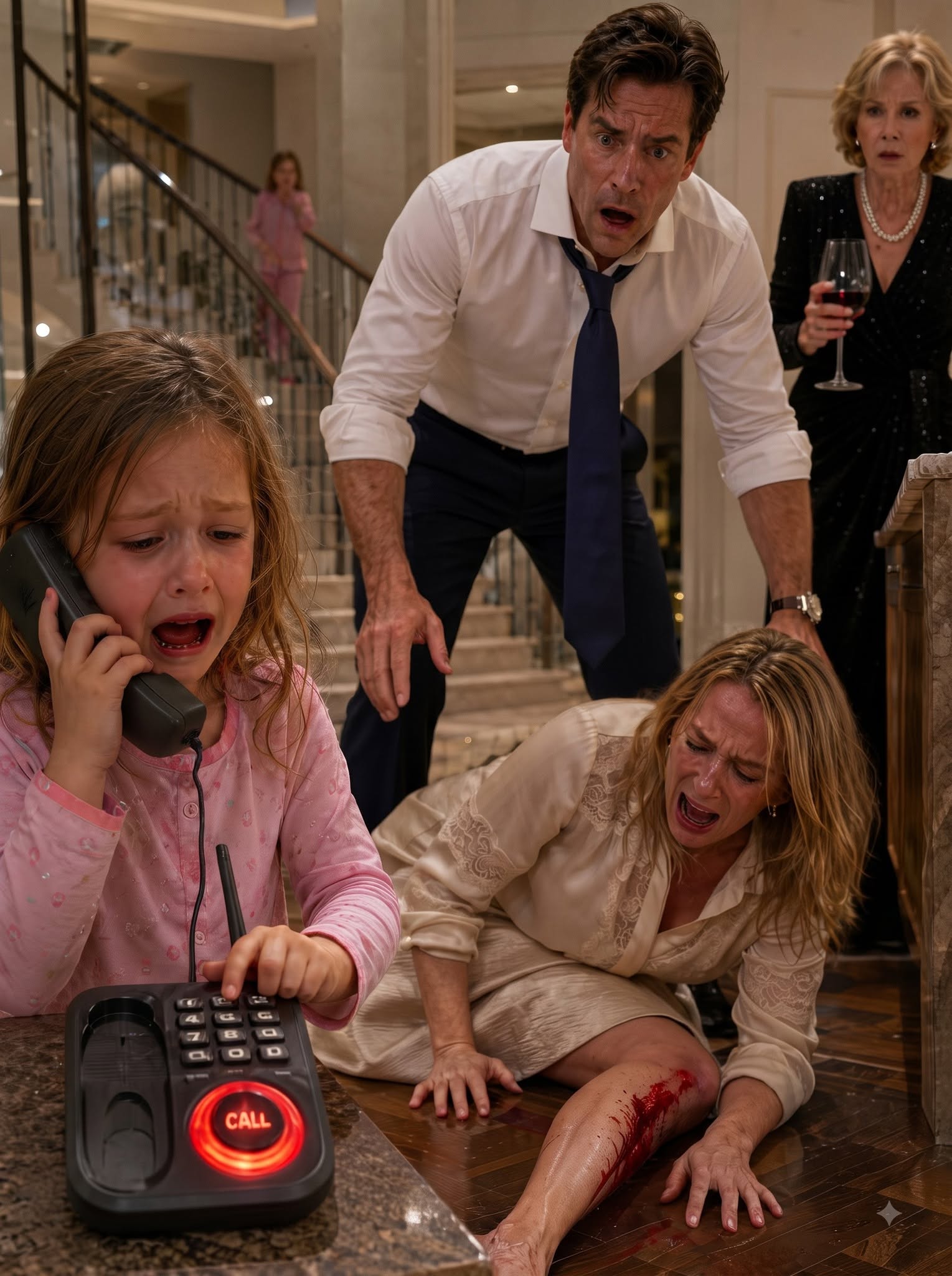 When my husband grabbed my hair and broke my leg, I gave my 4-year-old daughter the secret signal. She ran to the phone and called the one number he didn't know about: ""Grandpa, Mom looks like she's going to die!""