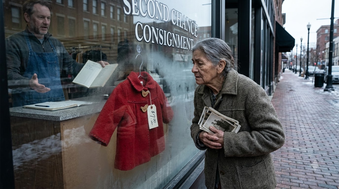 The Red Coat in the Shop Window