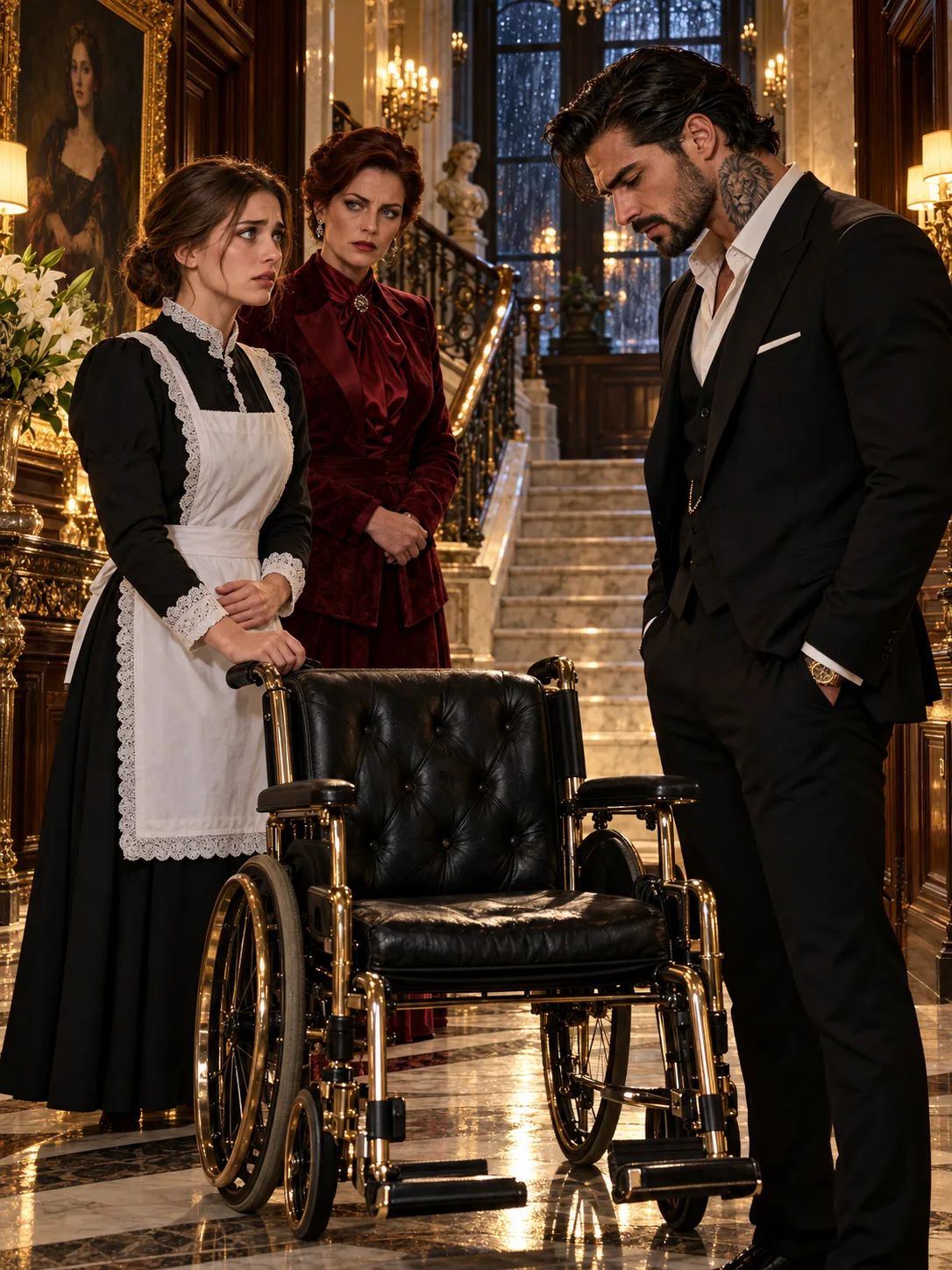 [COMPLETED] The Mafia Boss Found His Maid Bruised Beside an Empty Wheelchair—Then She Revealed His Mother Was Hiding