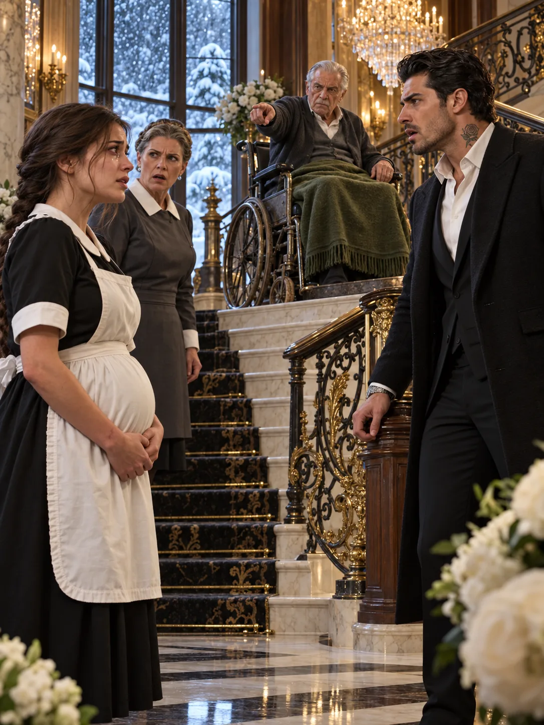 [COMPLETED] A Pregnant Maid Secretly Cared for the Forgotten Mafia Don—Then His Ruthless Son Saw the Old Man Point at Her