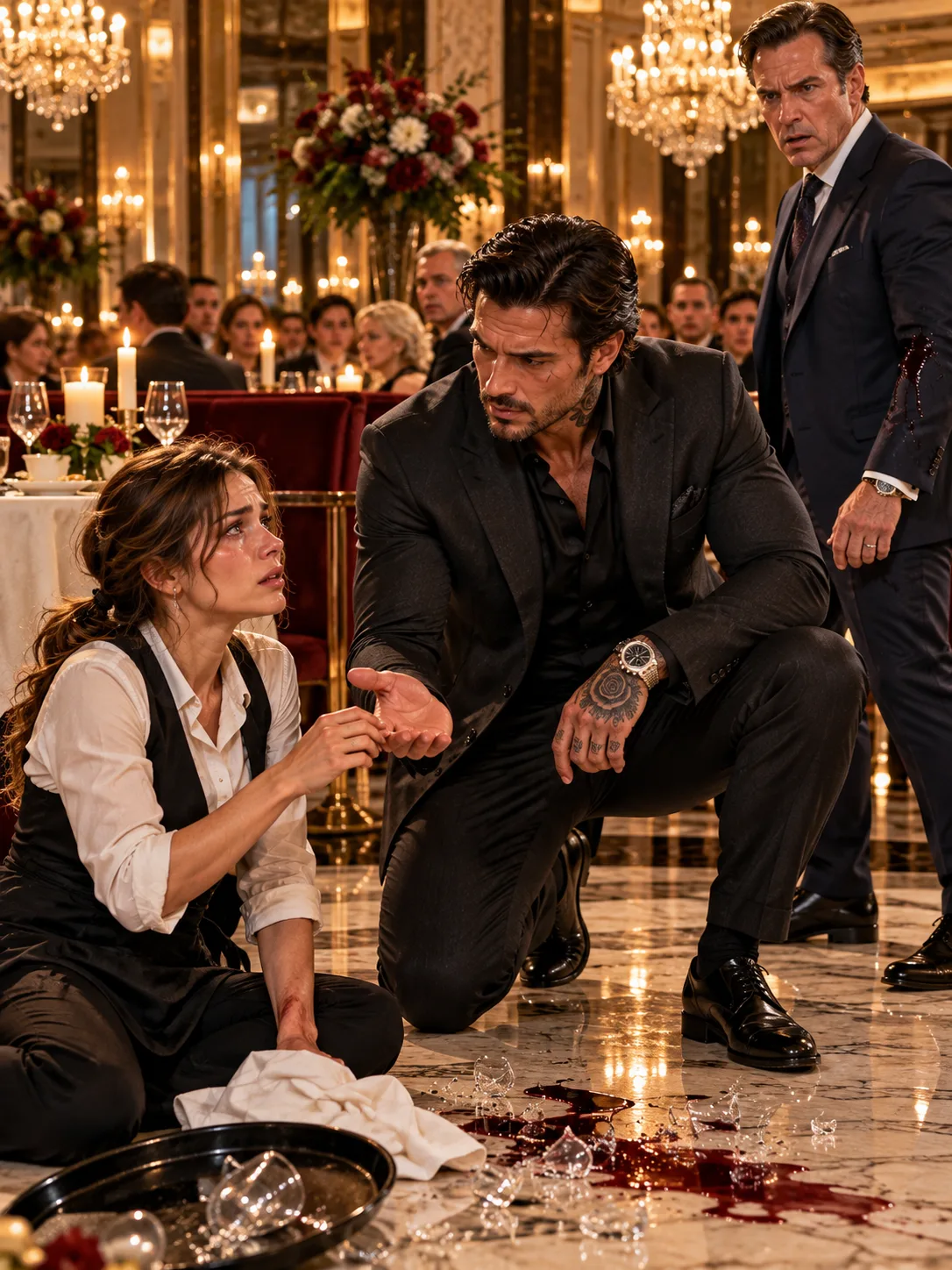 [COMPLETED] A Waitress Begged Him Not to Kick Her—Then the Feared Stranger at Table Twelve Stood Up